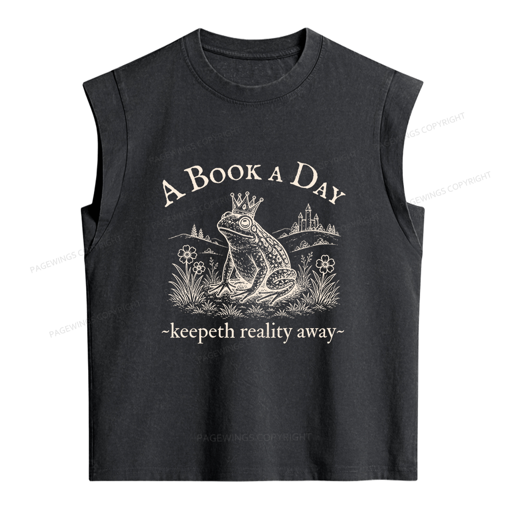 Pagewings A Book A Day Women's Washed Tank Top