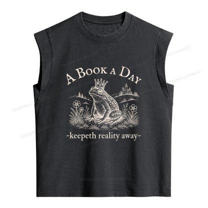 Pagewings A Book A Day Women's Washed Tank Top