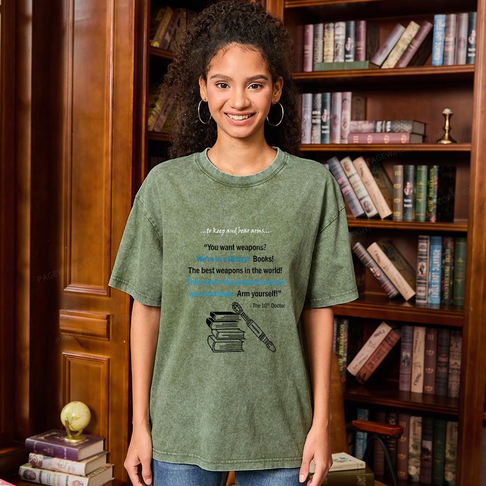 Pagewings We're In A Library Unisex Washed T-shirt