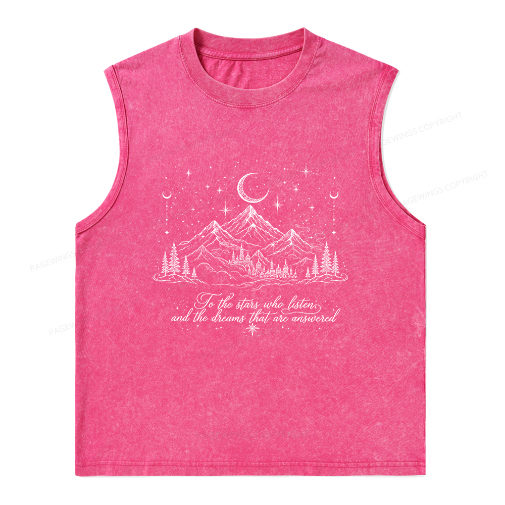 Pagewings Fantasy Bookish Unisex Washed T-shirt Unisex Washed Tank Top