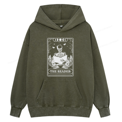 Pagewings The Reader Unisex Washed Hoodie