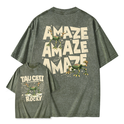 Pagewings Rocky Tau Ceti Home of Astrophage Unisex Washed T-shirt