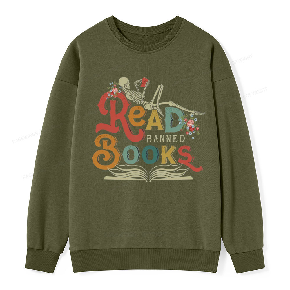 Pagewings Read Banned Books Unisex Classic Sweatshirt