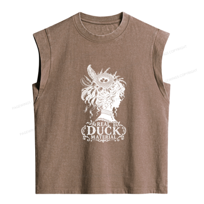 Pagewings Real Duck Material  Bookish Women's Washed Tank Top