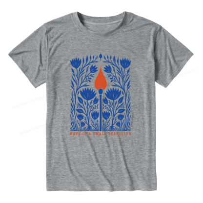 Pagewings Hope Is A Small Rebellion Unisex Heather T-Shirt