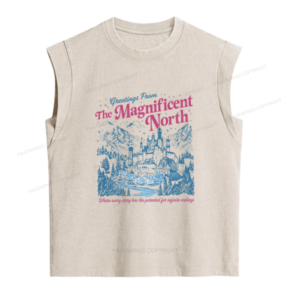 Pagewings Haunted Library Women's Washed Tank Top