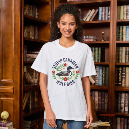 Pagewings Stupid Canadian Wolf Bird Unisex Classic T-shirt