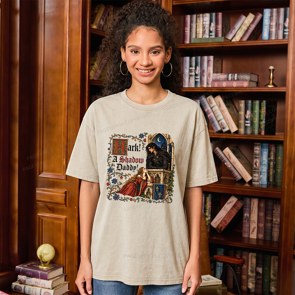 Pagewings Funny Medieval Romantasy Unisex Washed T-shirt