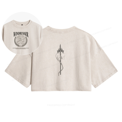 Pagewings Journey Before Destination Women's Washed Cropped T-shirt