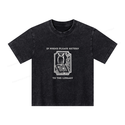 ]Pagewings Librarian Gift Owl Book Shirt Unisex Kids Washed T-shirt