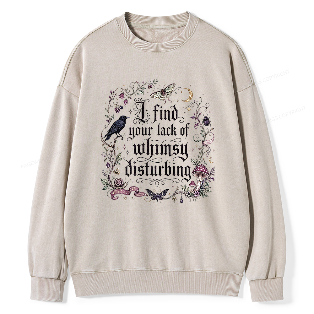 Pagewings Lack of Whimsy Unisex Washed Sweatshirt