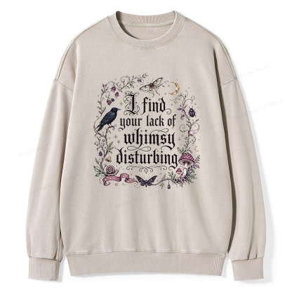 Pagewings Lack of Whimsy Unisex Washed Sweatshirt