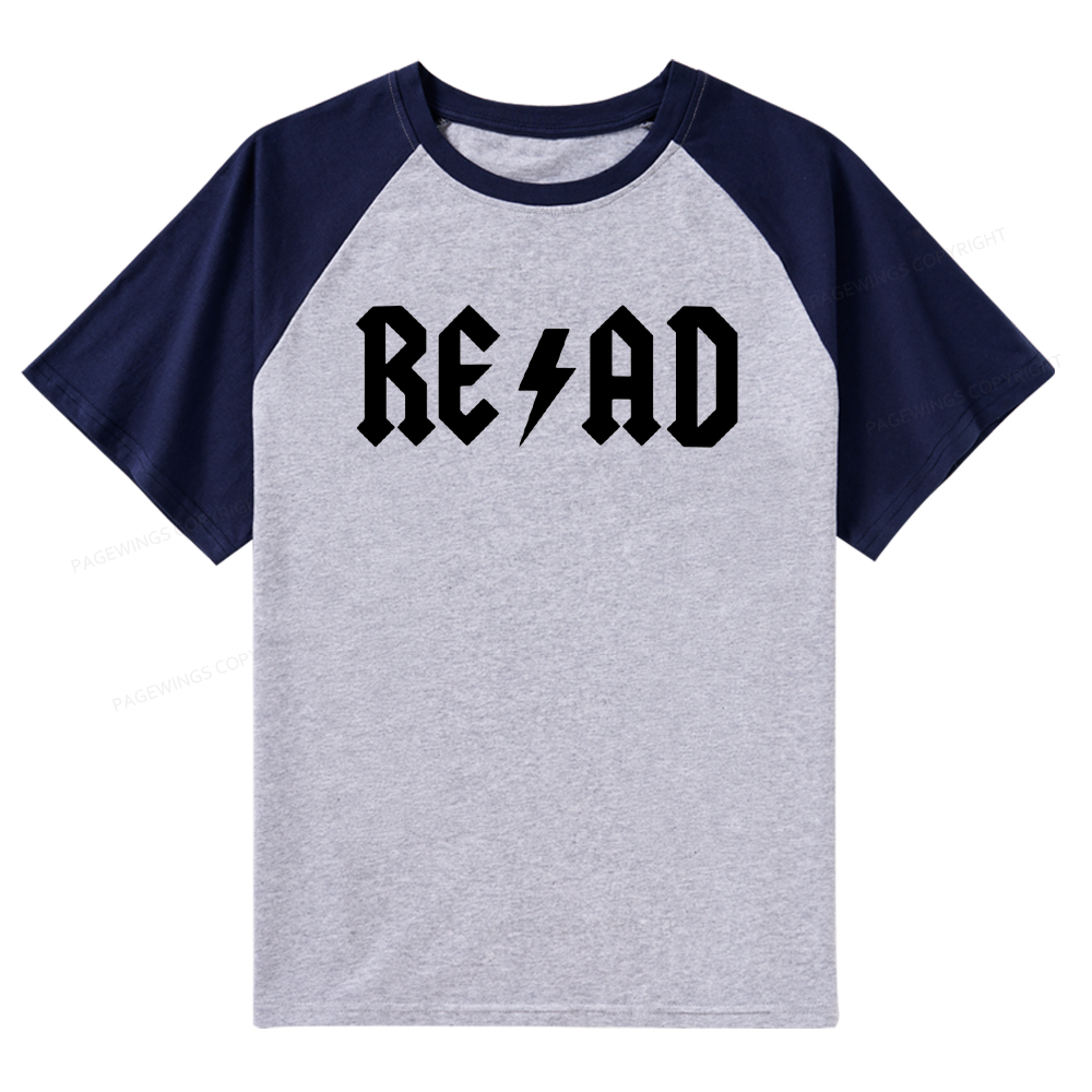 Pagewings Read Back In The Library "rock And Roll Raglan T-shirt