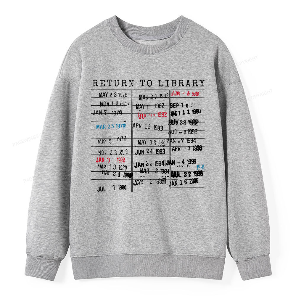 Pagewing Return To Library Unisex Classic Sweatshirt