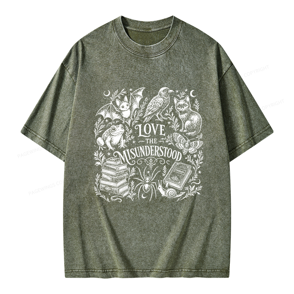 Pagewings Love The Misunderstood Unisex Washed T-shirt