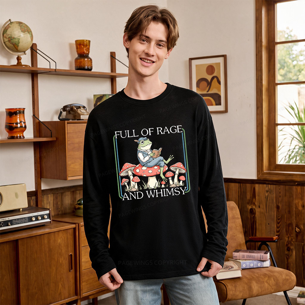Pagewings Full Of Rage and Whimsy Unisex Lightweight Long Sleeve T-Shirt