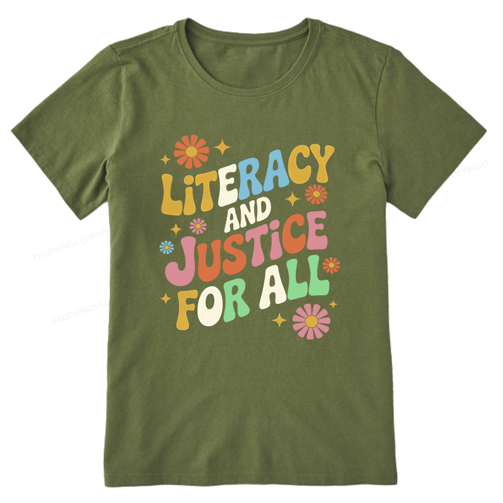 Pagewings Literacy And Justice For All Unisex Classic T-shirt
