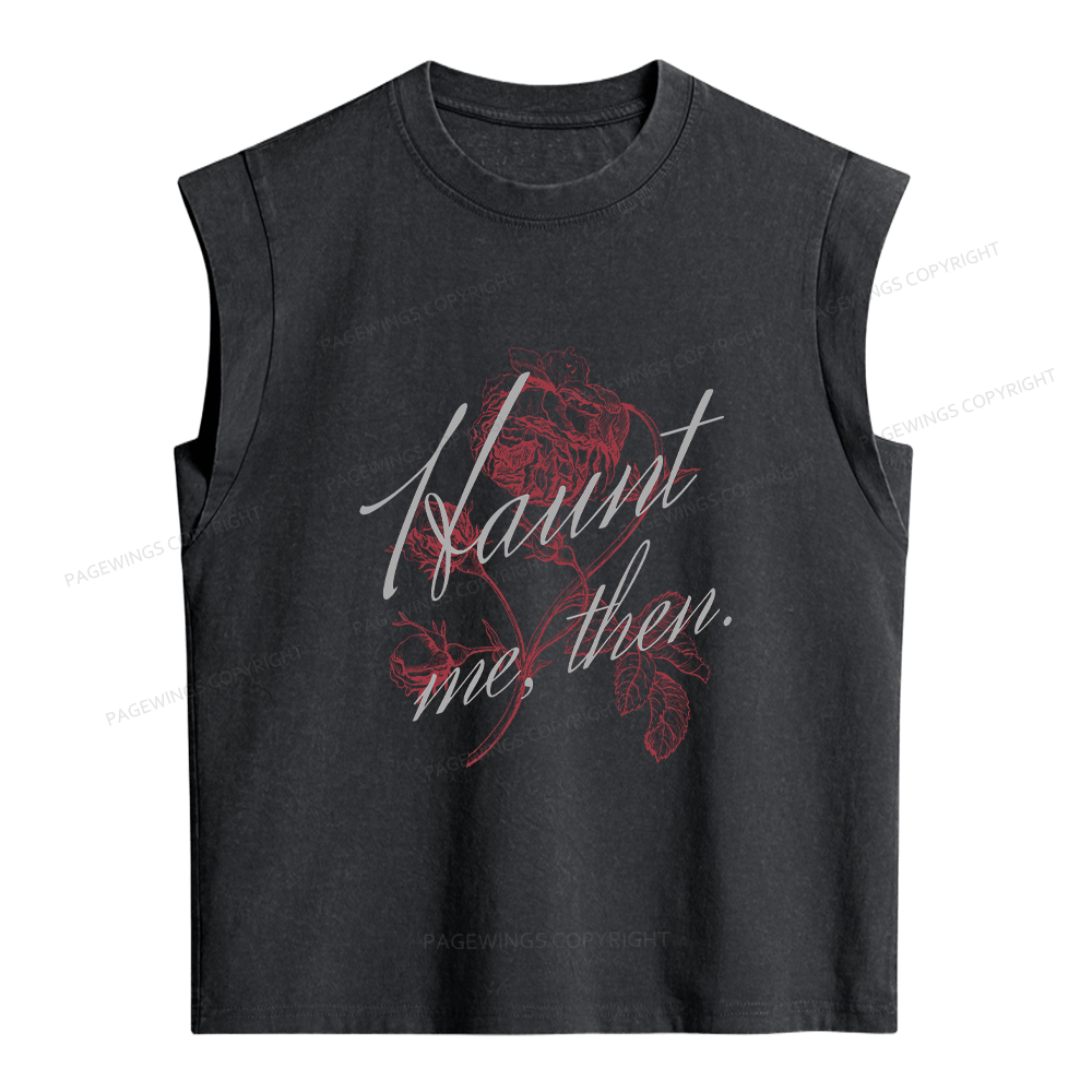 Pagewings Haunt Me Women's Washed Tank Top