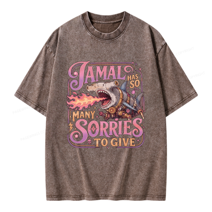 Pagewings So Many Sorries To Give Unisex Washed T-shirt