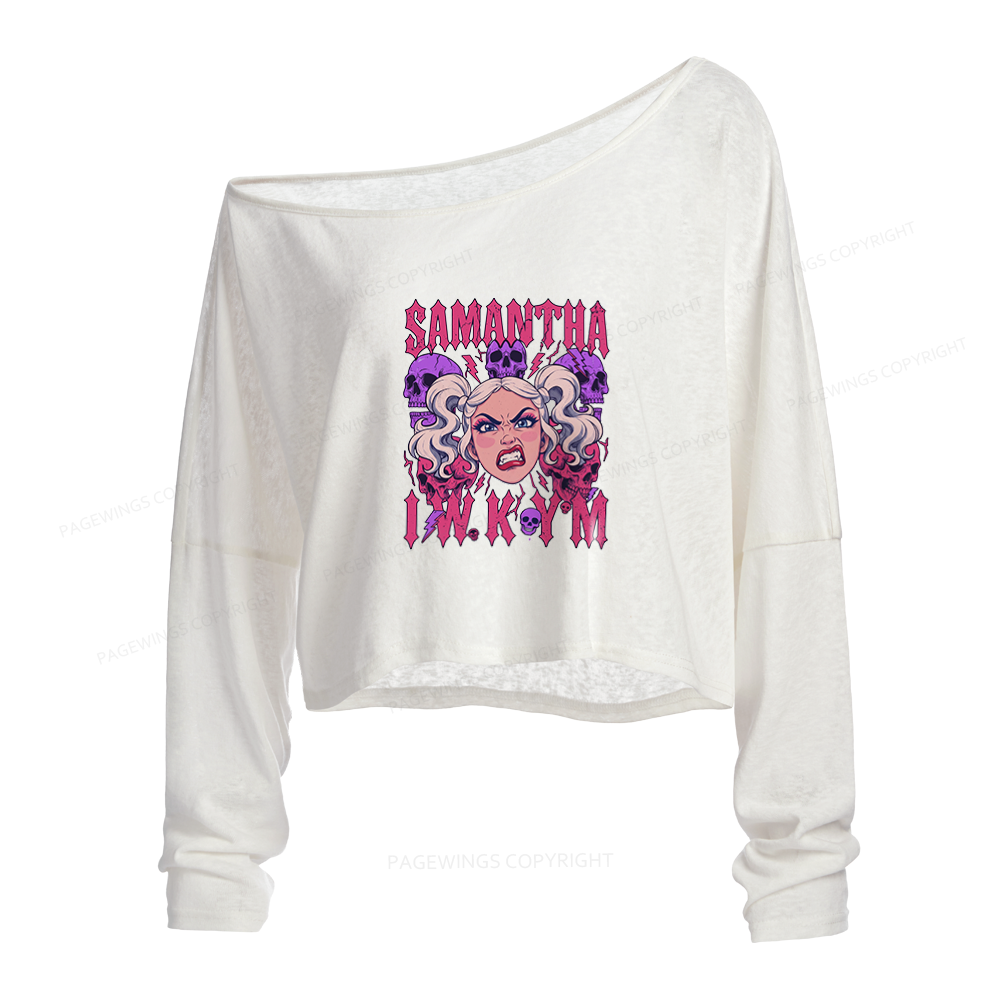 Pagewings Sci Fi Bookish Slouchy Long Sleeve Off Shoulder T-shirt