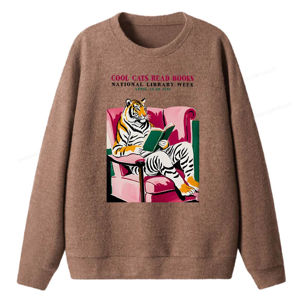 Pagewings Library Week Poster 1996 Unisex Knit Sweatshirt