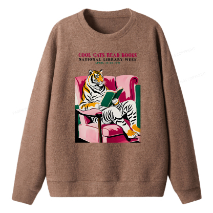 Pagewings Library Week Poster 1996 Unisex Knit Sweatshirt