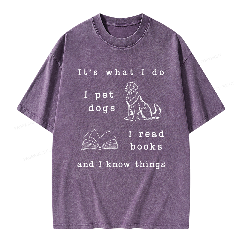 Pagewings I Read Books Unisex Washed T-shirt