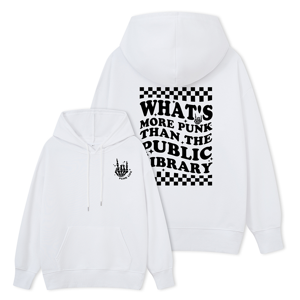 Pagewings punk the public library Unisex Classic Hoodie