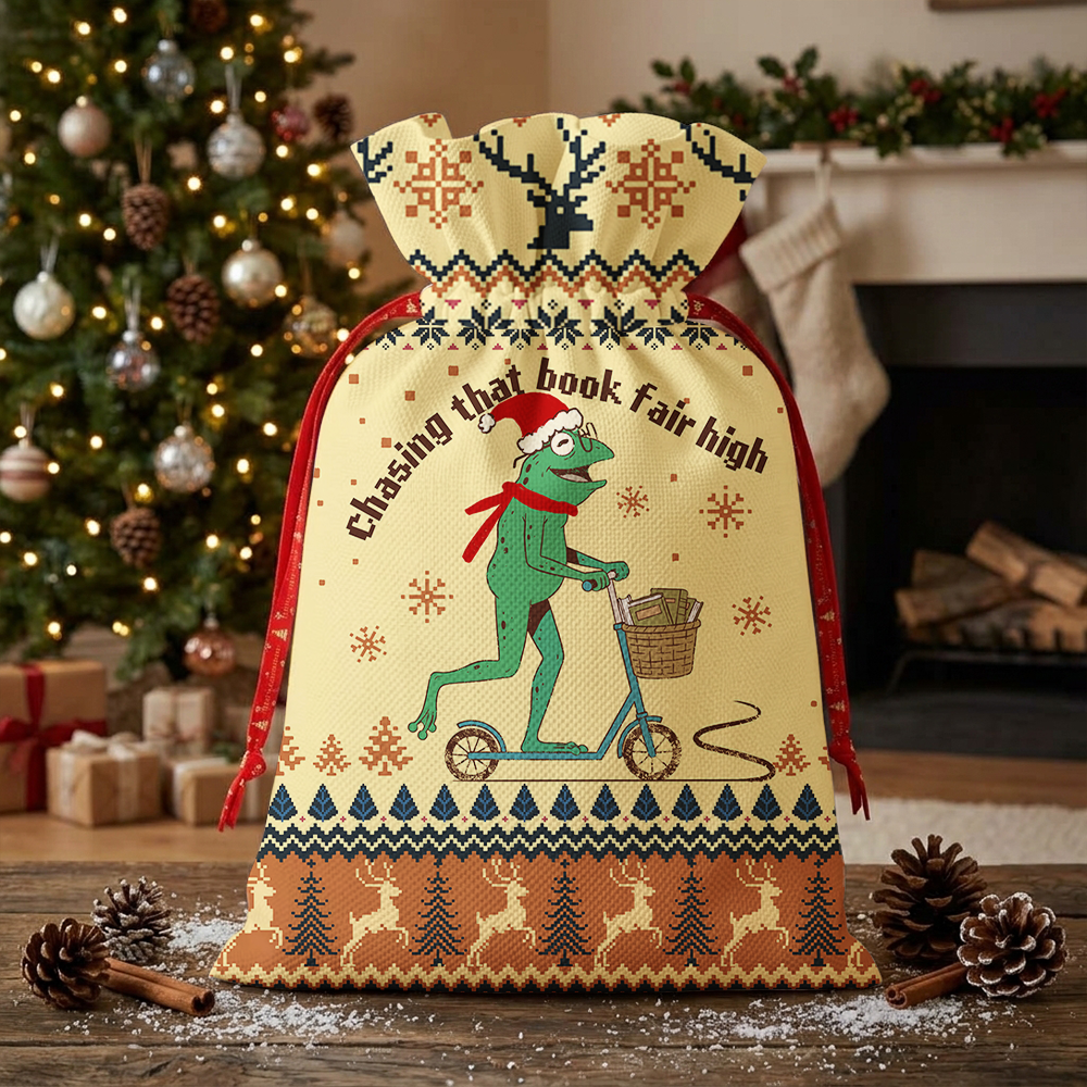 Pagewings Don’t Look For Logic In Breaking That Book Christmas Santa Sack