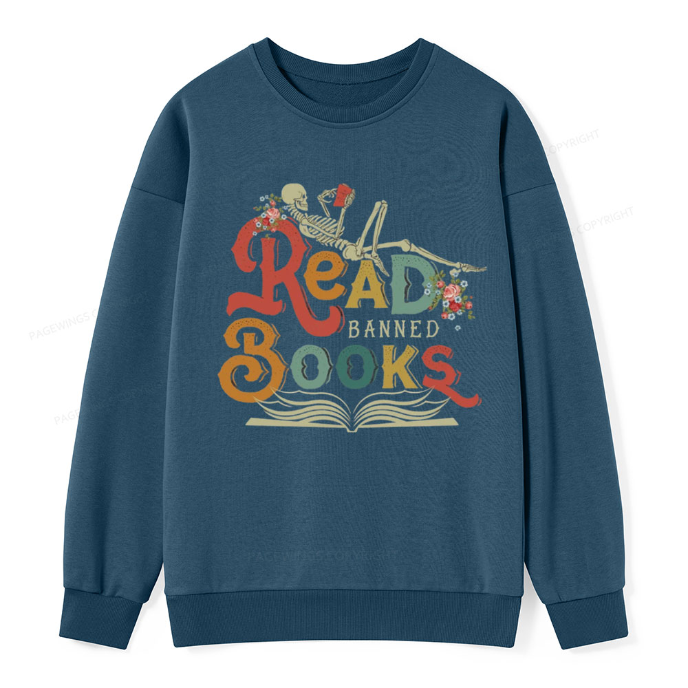 Pagewings Read Banned Books Unisex Classic Sweatshirt