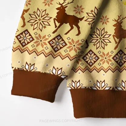 Pagewings Cozy Reading Retreat Unisex Ugly Knit Sweatshirt