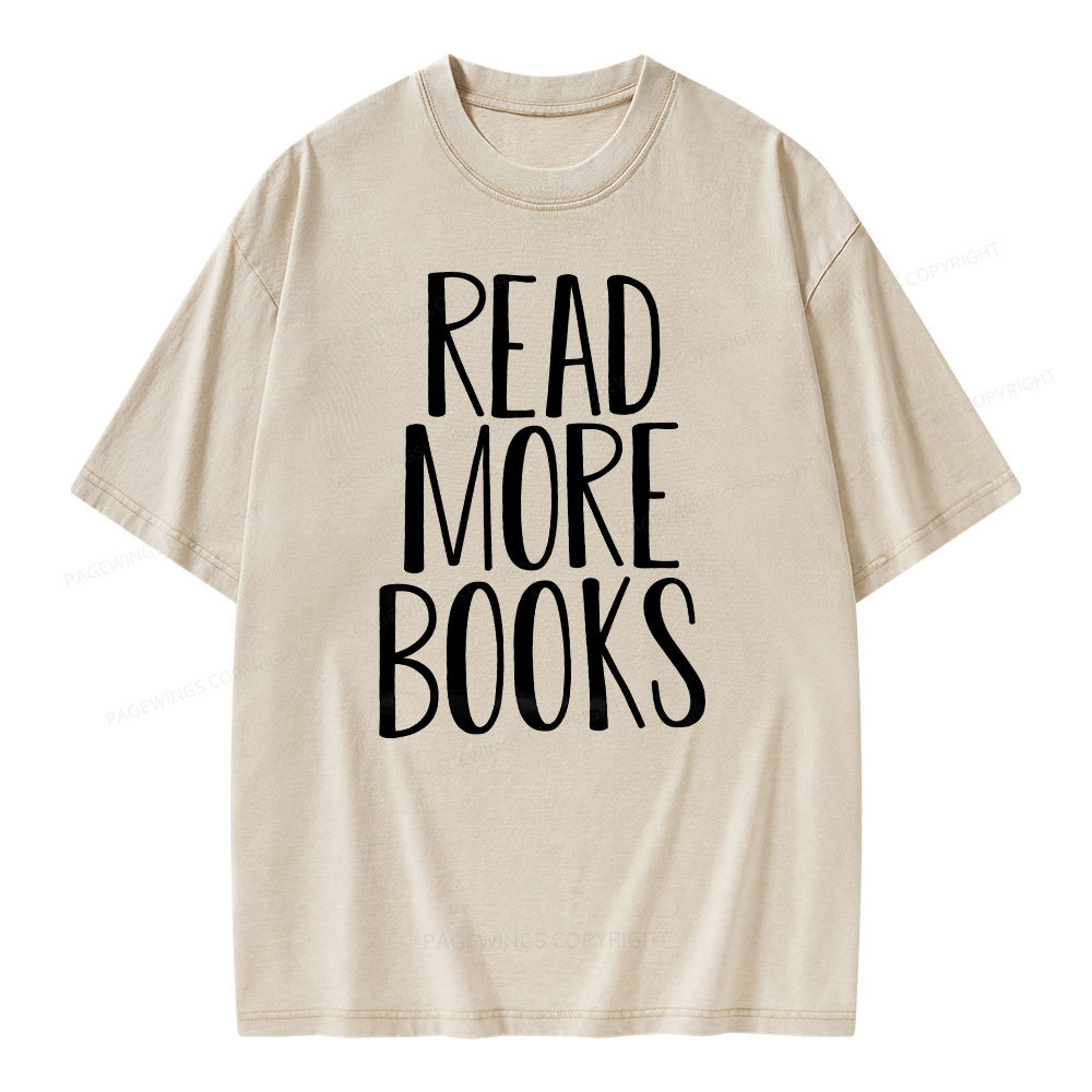 Pagewings Read More Books Unisex Washed T-shirt