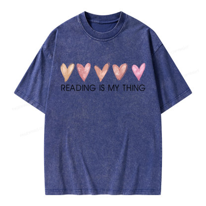 Pagewings Reading is My Thing Unisex Washed T-shirt