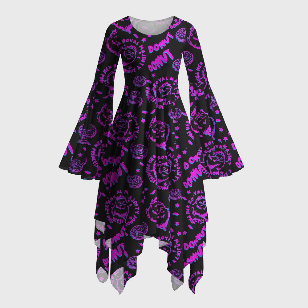 Pagewings Sci Fi Book Lover Bell Sleeve Dress