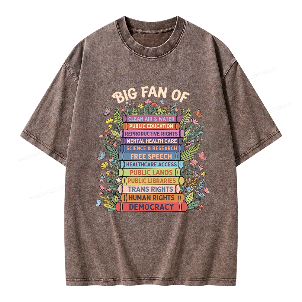 Pagewings Progressive Book Unisex Washed T-shirt