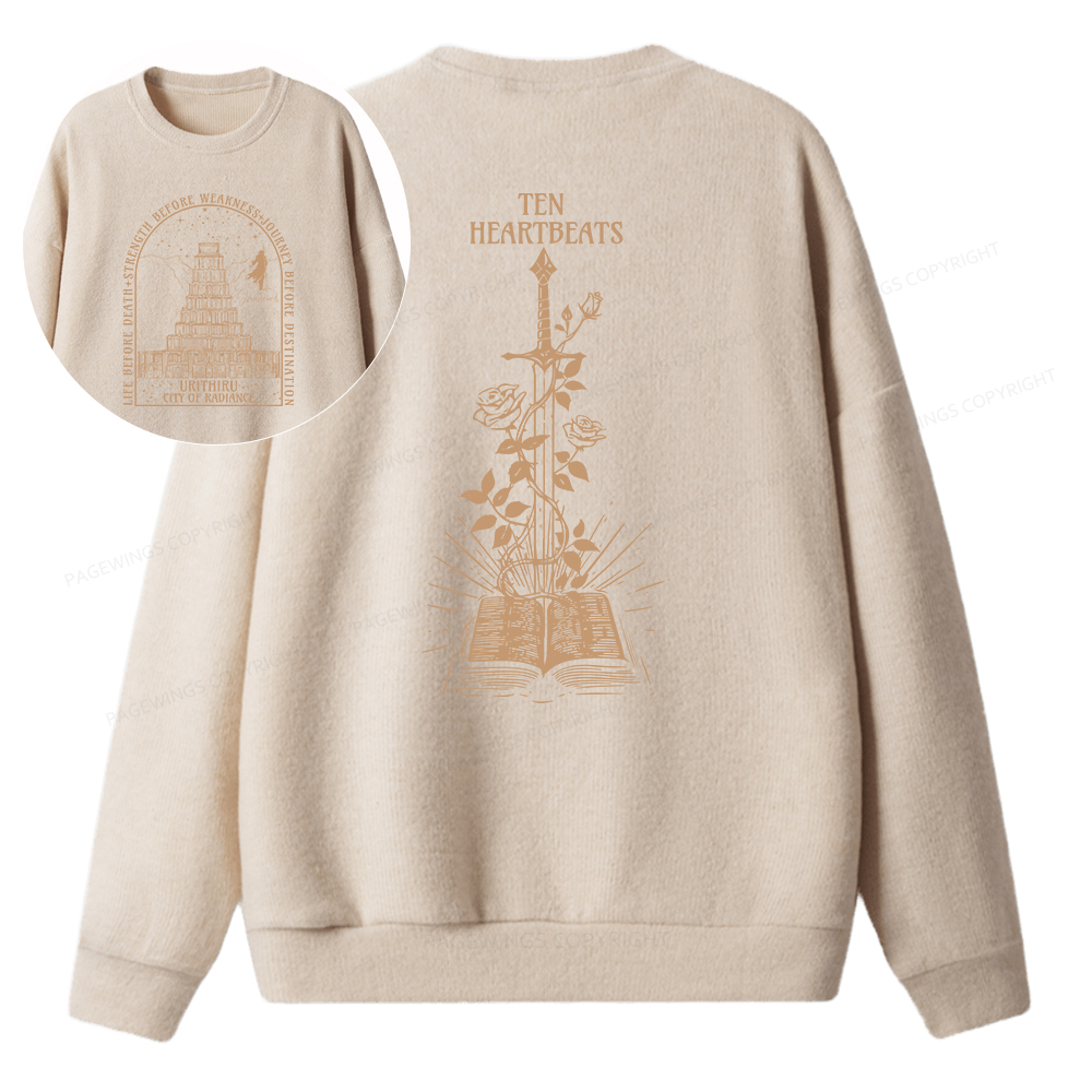 Pagewings Life Before Death Strength Before Weakness Unisex Knit Sweatshirt