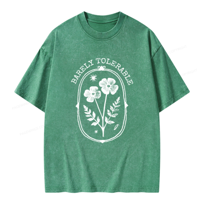 Pagewings Barely Tolerable Unisex Washed T-shirt