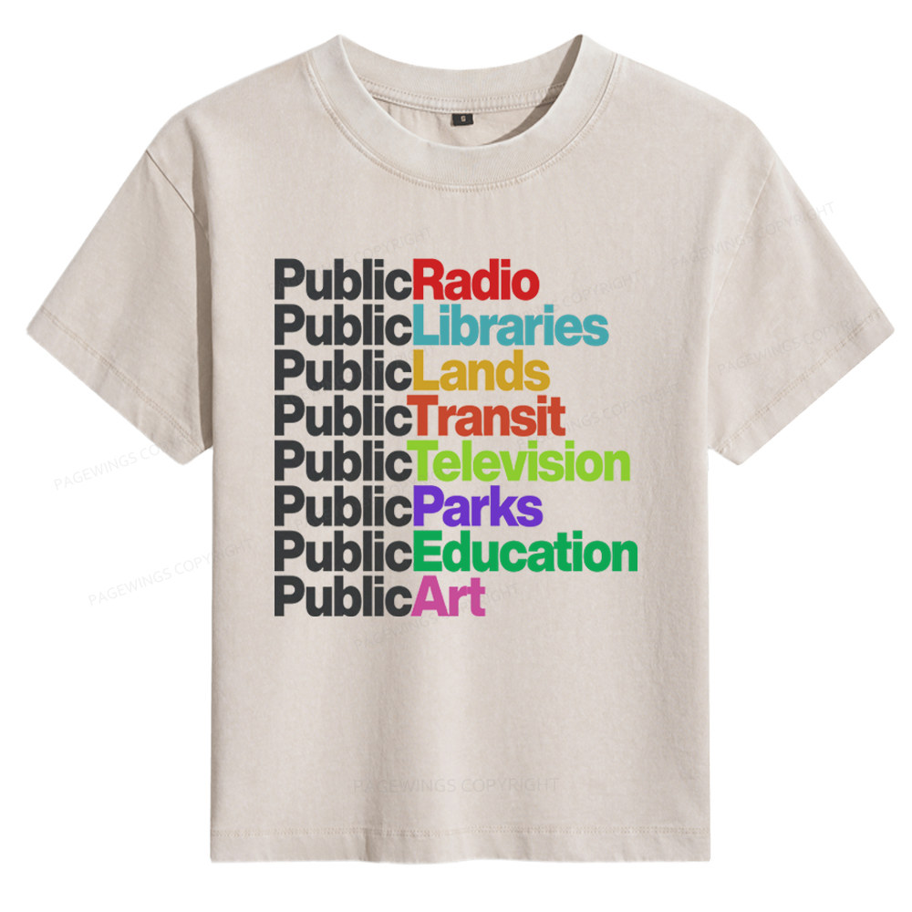 Pagewings Public Libraries Women's Washed T-shirt