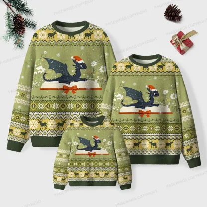 Pagewings Read Books Be Kind Stay Weird Unisex Ugly Knit Sweatshirt