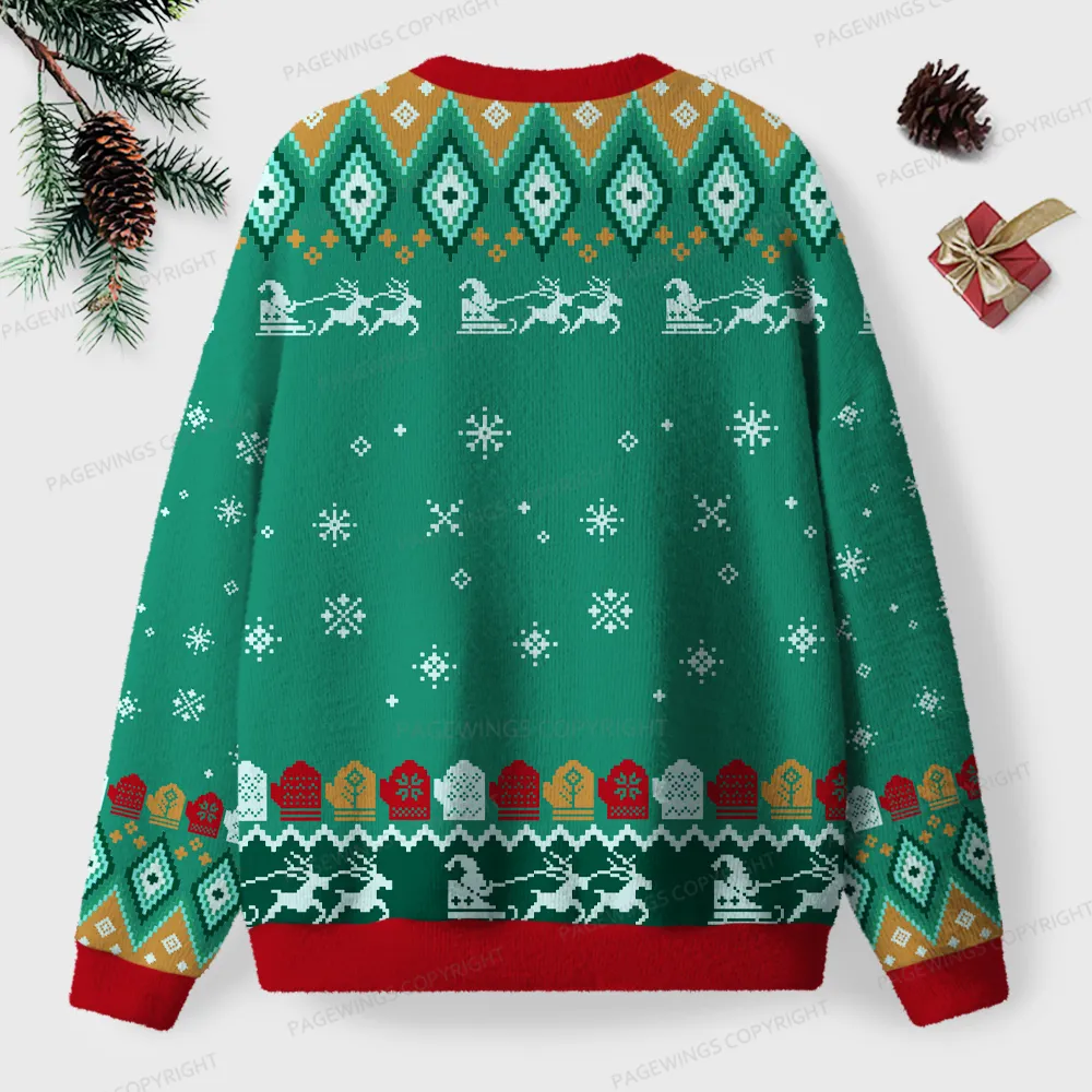 Pagewings We Either Sleigh Or Slay Unisex Ugly Knit Sweatshirt