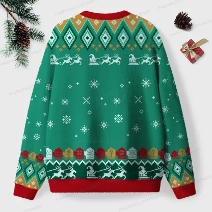 Pagewings We Either Sleigh Or Slay Unisex Ugly Knit Sweatshirt