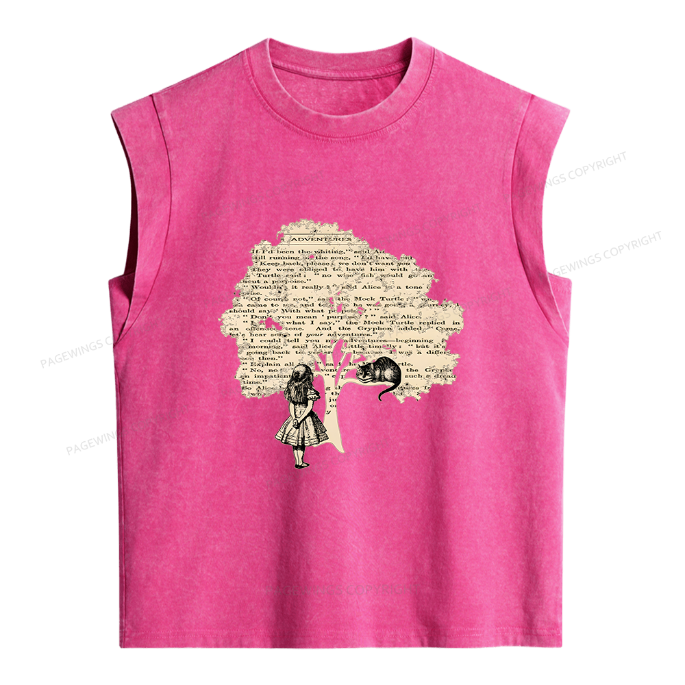 Pagewings Vintage Book Women's Washed Tank Top
