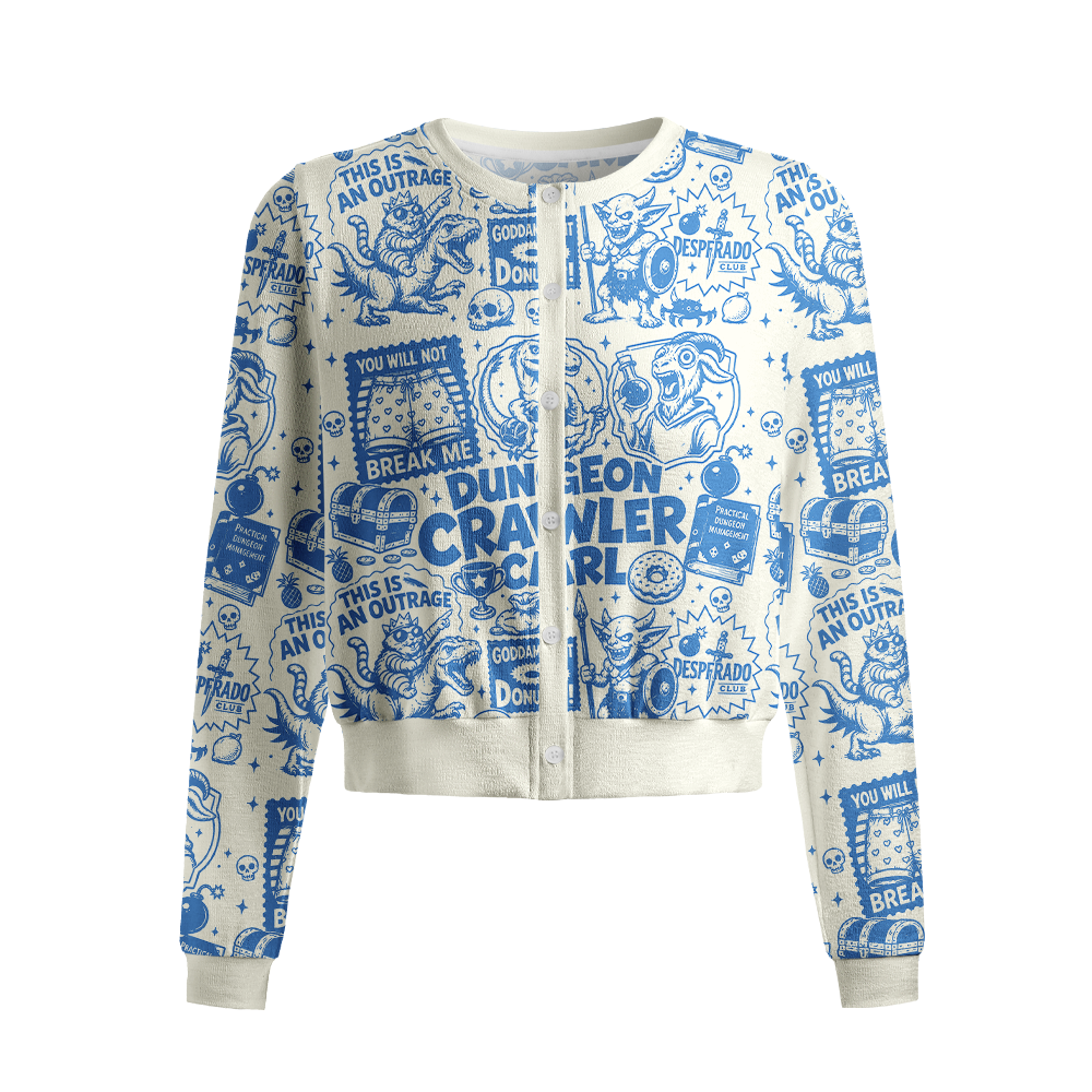 Pagewings Sci Fi Book Lover Crew Neck Cardigan Sweaters