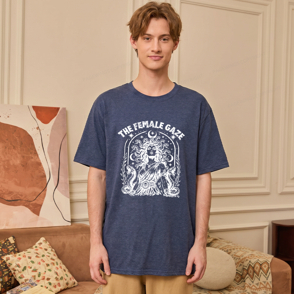 Pagewings Vintage Medusa Feminist Unisex Heather T-Shirt