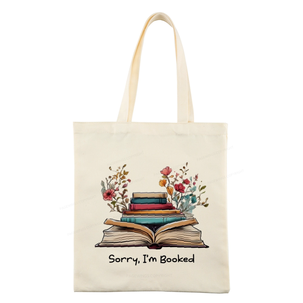 Pagewings Sorry I'm Booked Tote Bag