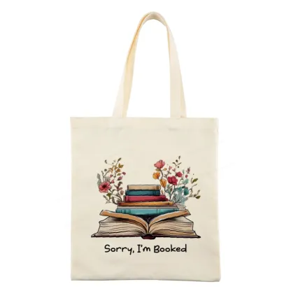 Pagewings Sorry I'm Booked Tote Bag