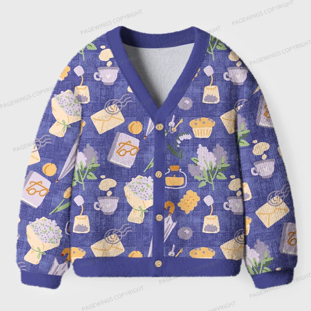 Pagewings Cozy Reading Unisex Ugly Cardigan Sweaters