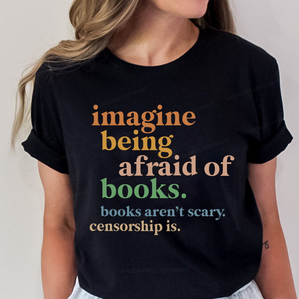 Pagewings Imagine Being Afraid Of Books Unisex Classic T-shirt