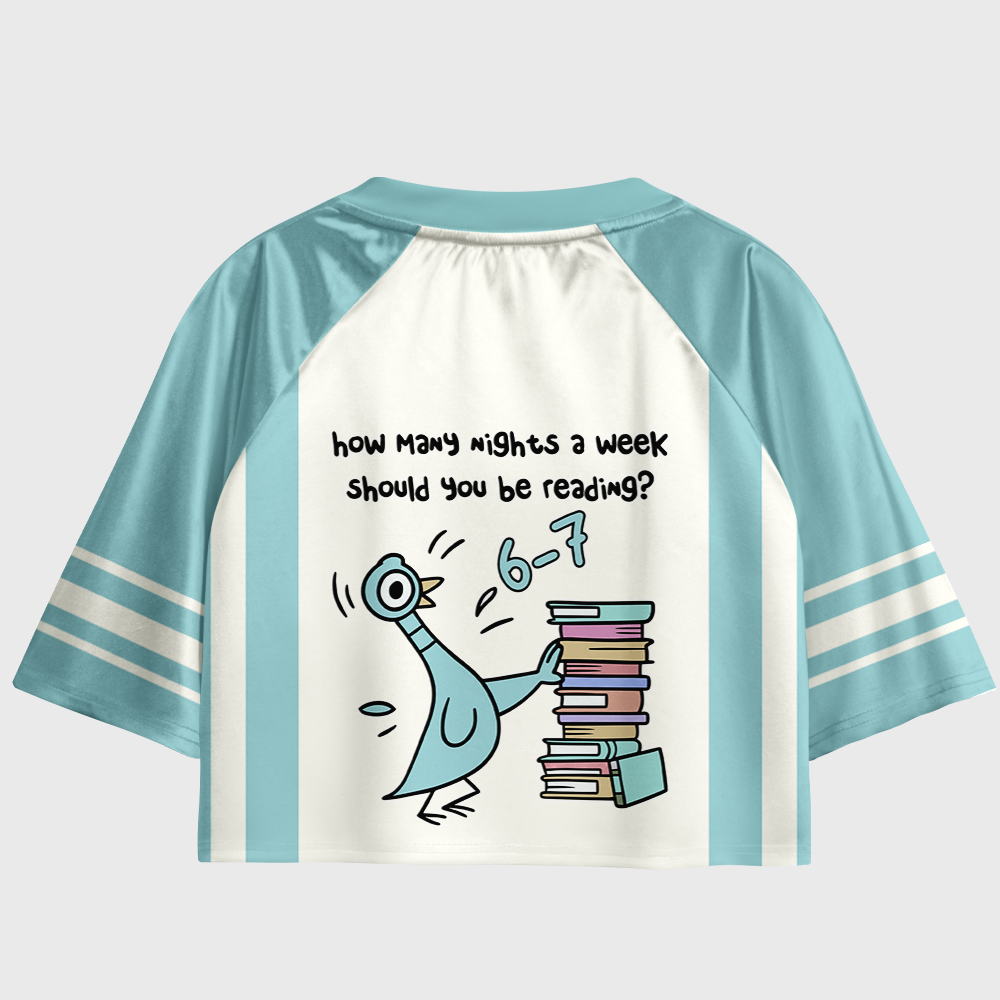 Pagewings A Week Should You Be Reading Women's Cropped Jersey