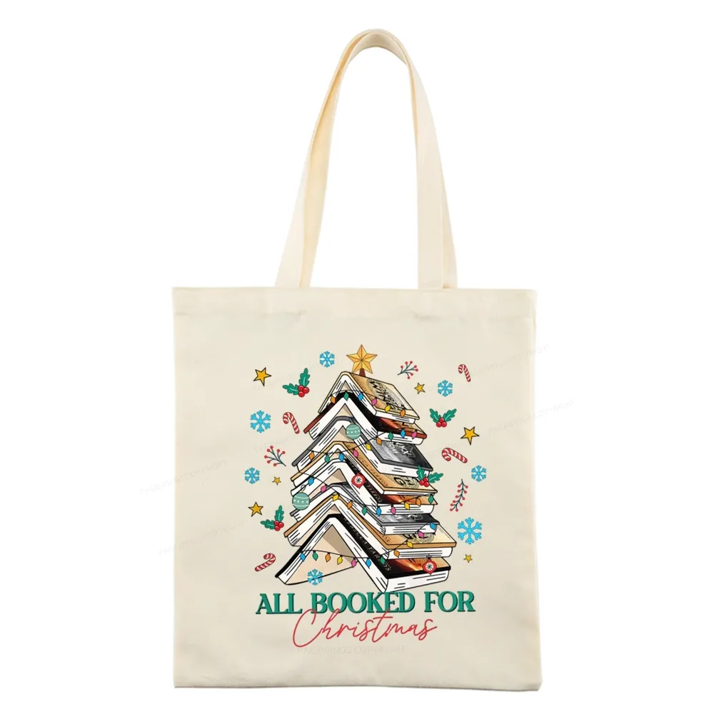 Pagewings Fourth Wing All Booked For Christmas Christmas Tote Bag